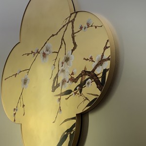 Zotye rustfrit stål guld elektroplettet kinesisk-Stilmønstrede dekorative genstande i rustfrit stål