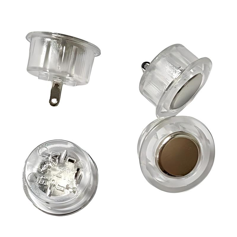 Taktkontakt (intet lys) 12 mm forsænket til garderobeskabe og skabe; 5V touch-styret dæmpbart LED-lys med bevægelsessensor